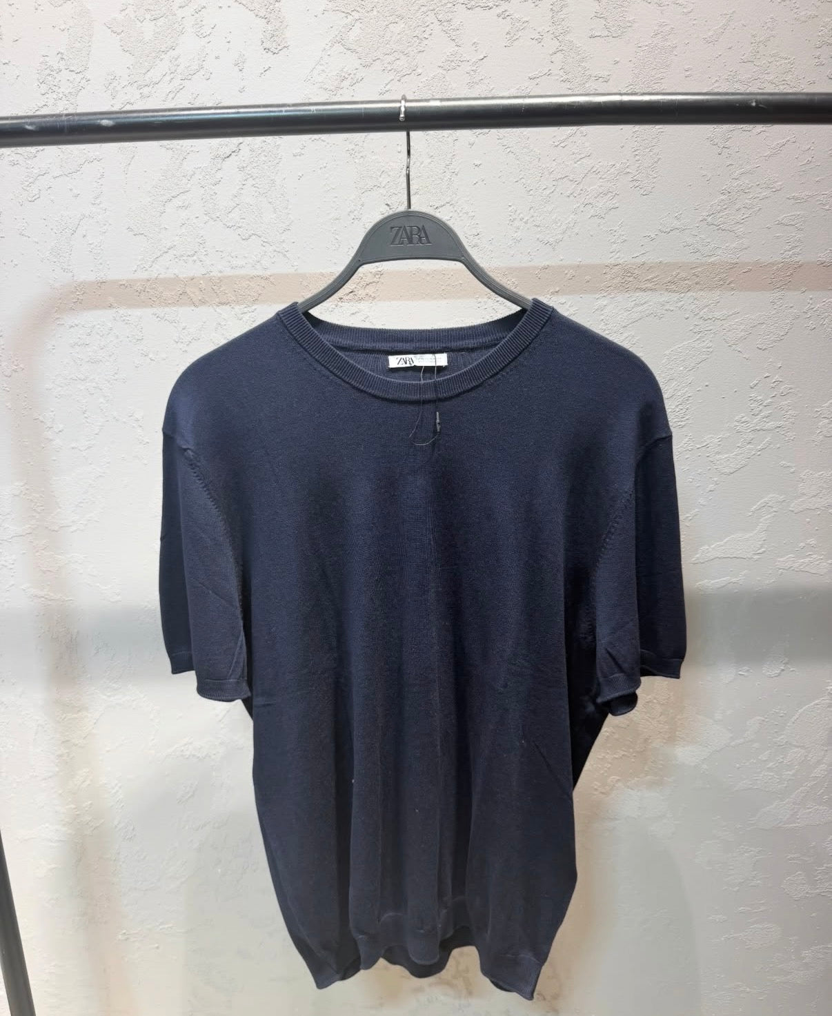 ZARA Essential Crew Neck T-Shirt - NAVY
