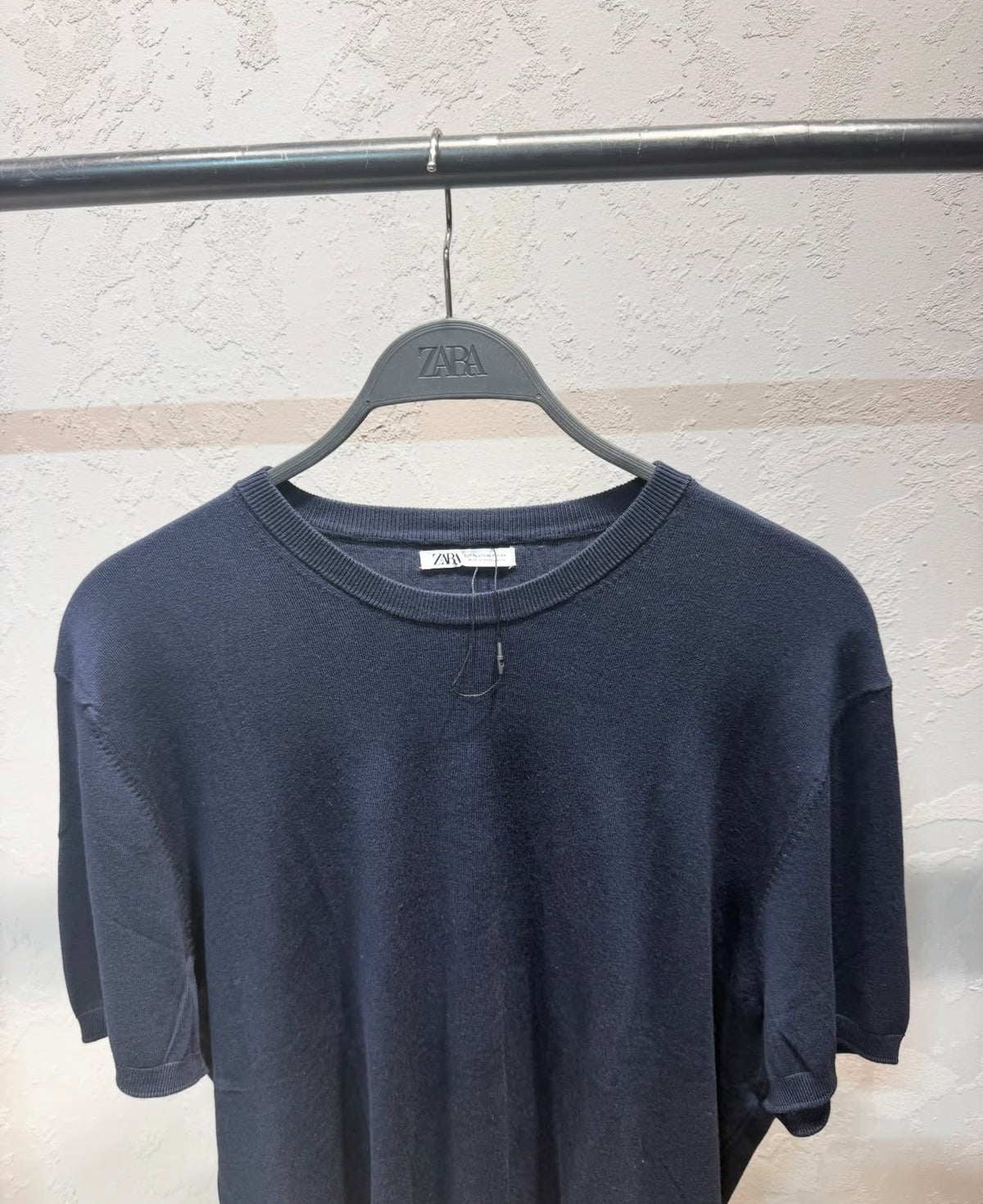 ZARA Essential Crew Neck T-Shirt - NAVY