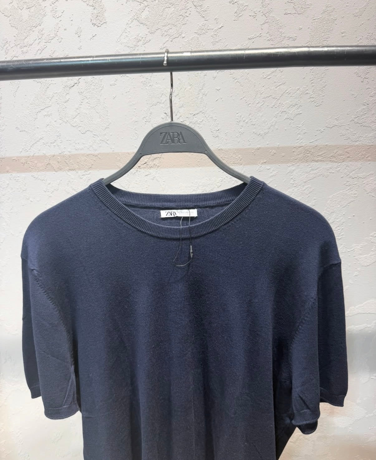 ZARA Essential Crew Neck T-Shirt - NAVY