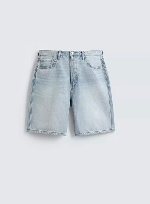 ZARA Heritage Denim Shorts – Washed Light Blue
