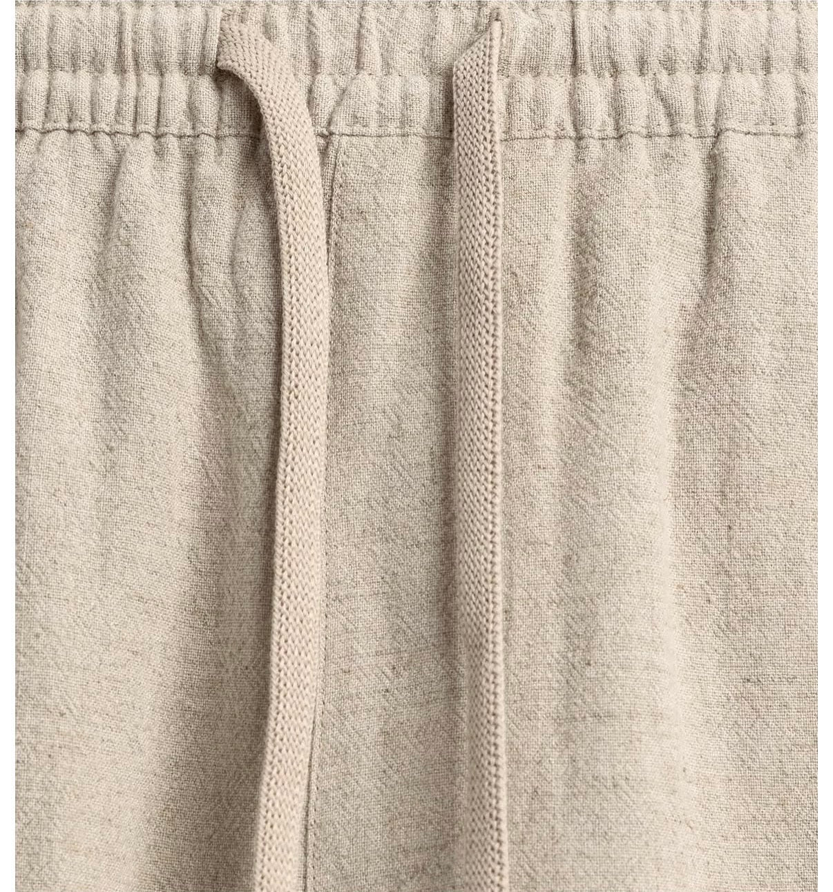 PULL&BEAR Relaxed Fit Linen Shorts – Sand