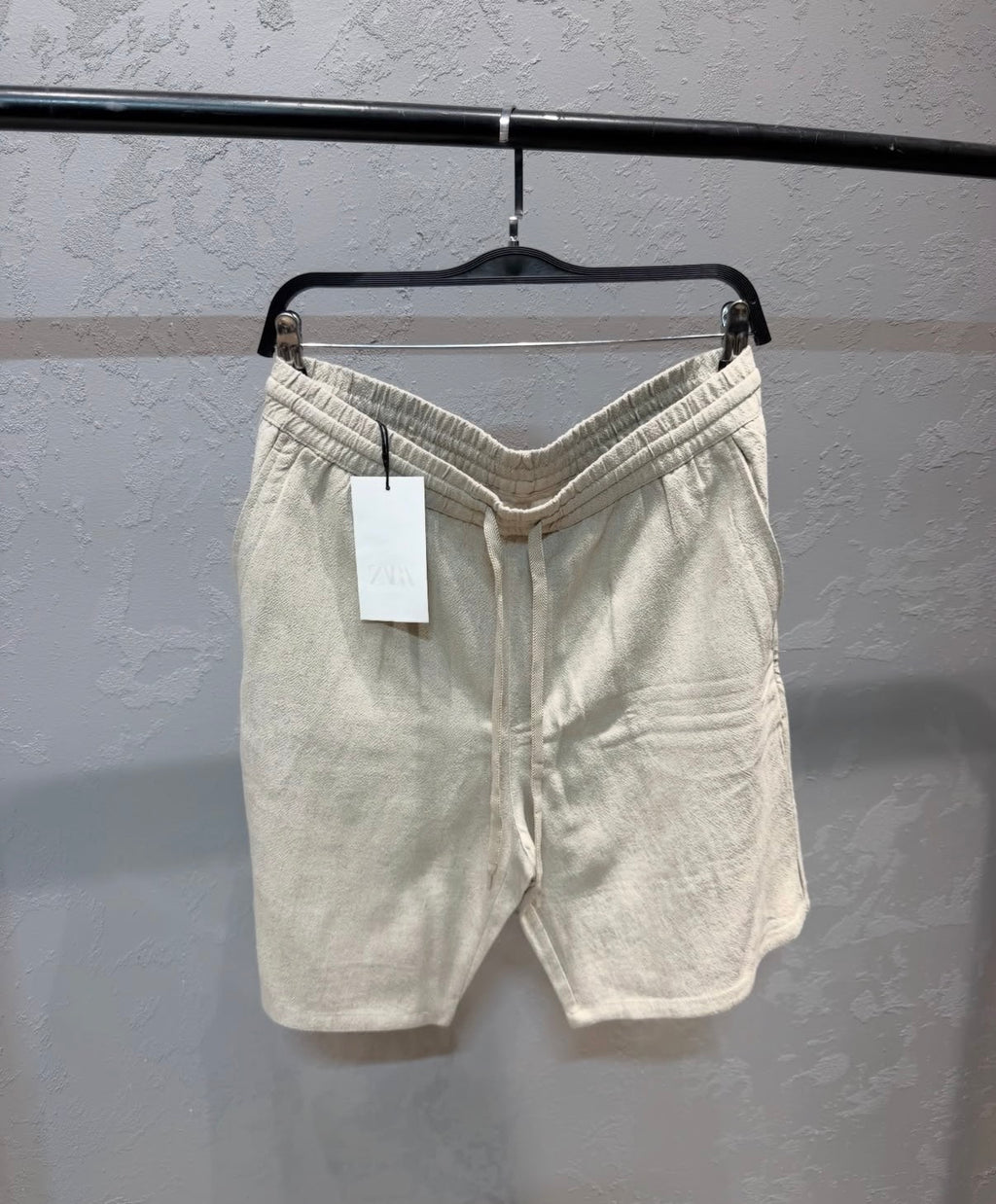 PULL&BEAR Relaxed Fit Linen Shorts – Sand