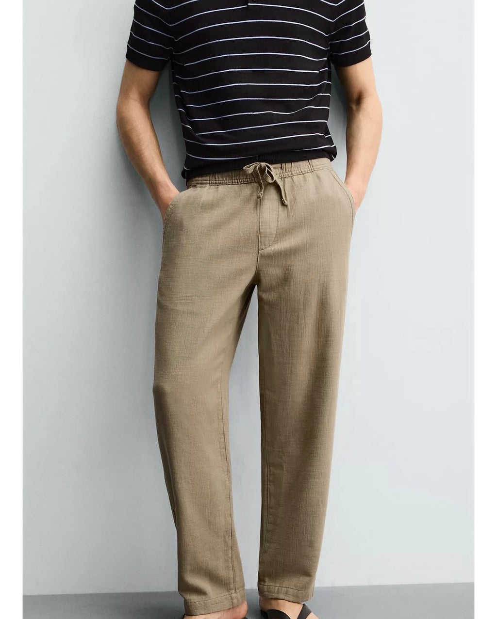 ZARA Cotton Linen Trousers – Khaki