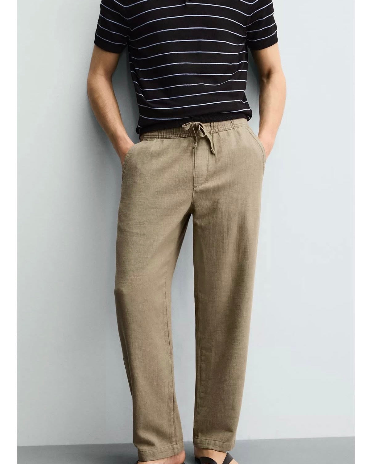 ZARA Cotton Linen Trousers – Khaki