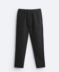 ZARA Straight Fit Cotton Linen Trousers – BLACK