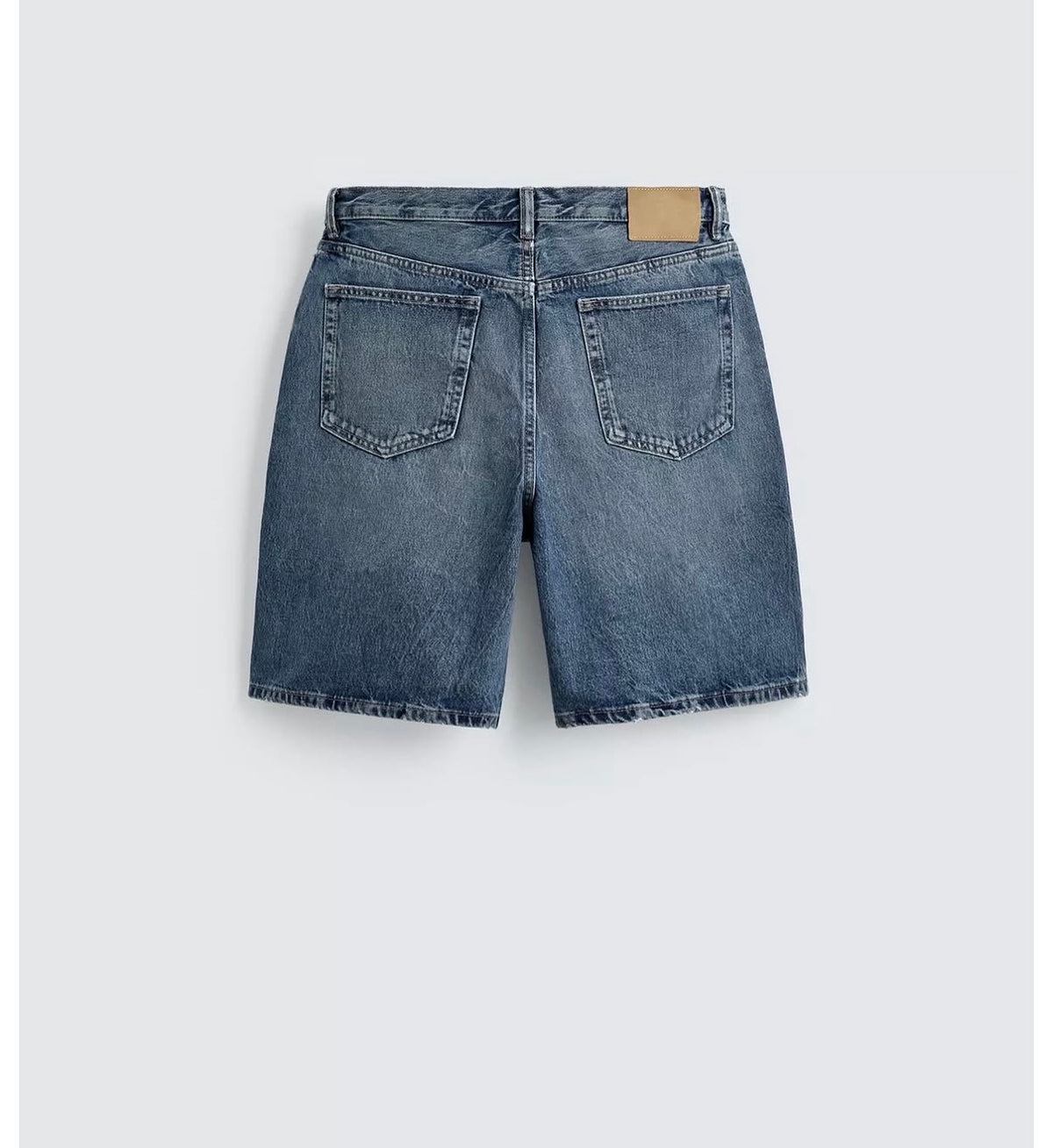 Zara Relaxed Fit Denim Shorts – Washed Light Blue