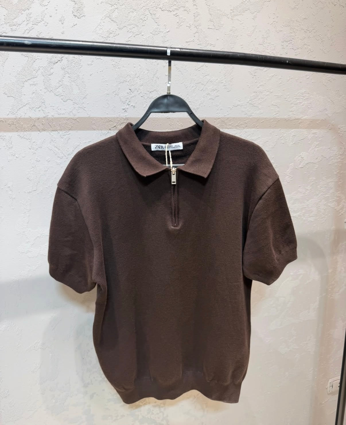 ZARA ZIPPER Knitted Polo