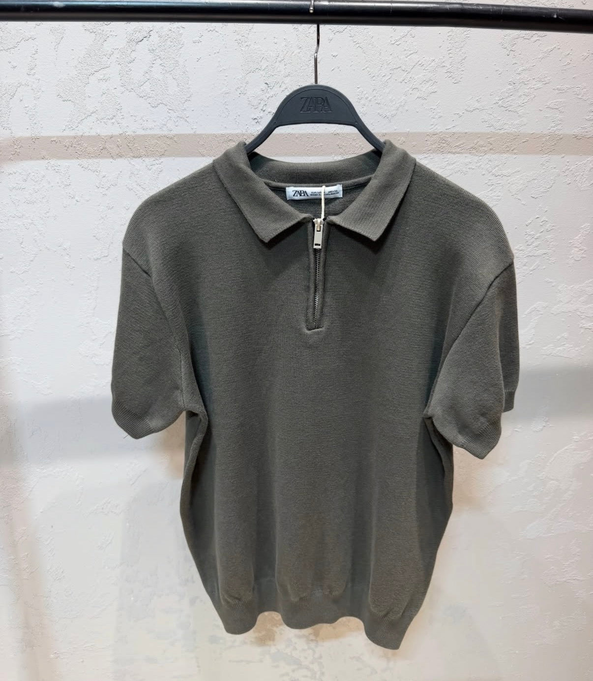 ZARA ZIPPER Knitted Polo