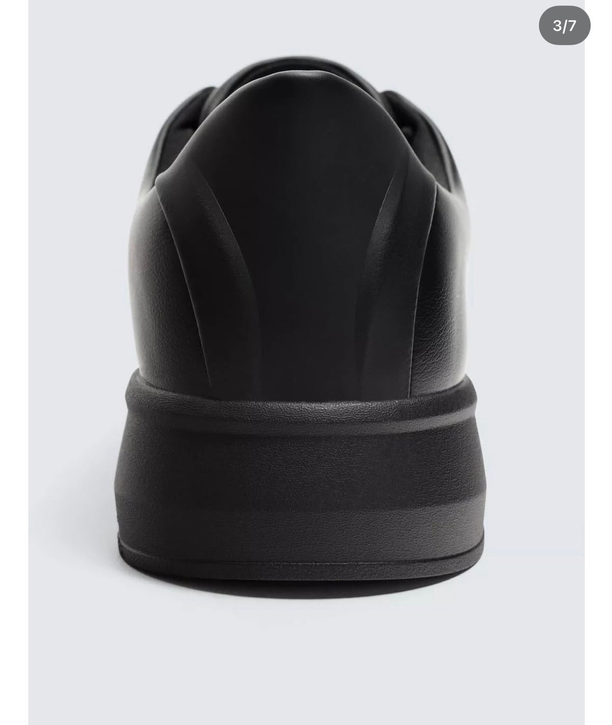 ZARA Minimal Leather Sneakers – Black