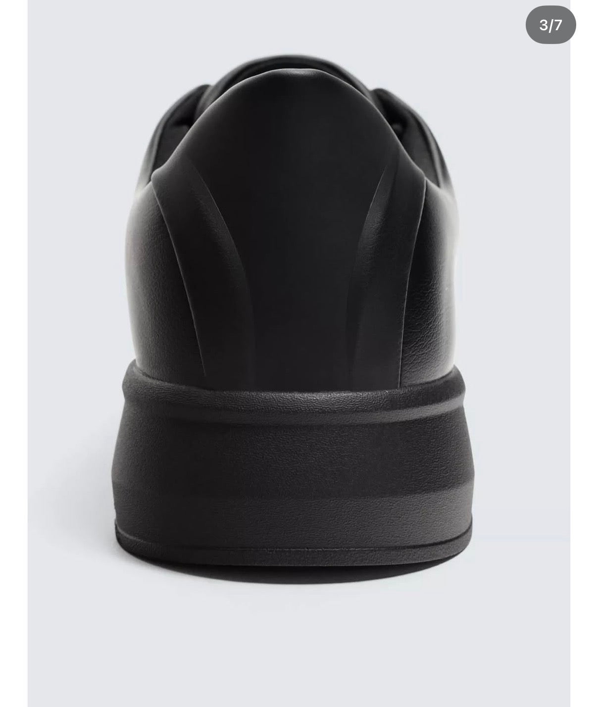 ZARA Minimal Leather Sneakers – Black