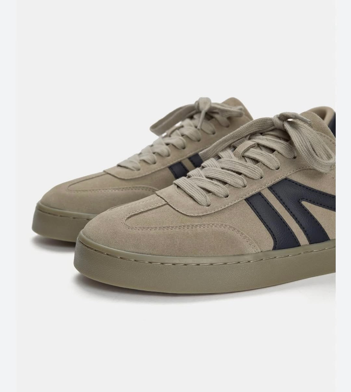 CASUAL LEATHER TRAINERS - pull&bear