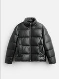 ZARA puffer leather