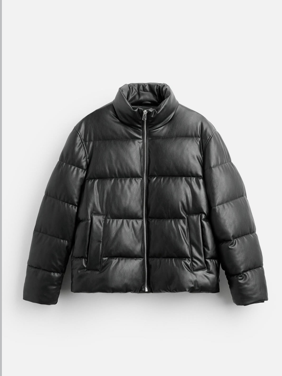 ZARA puffer leather
