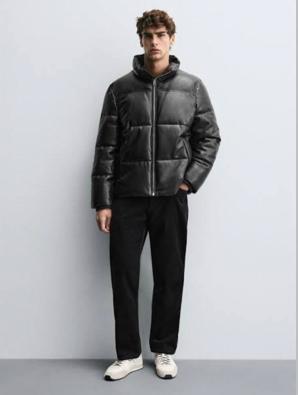 ZARA puffer leather