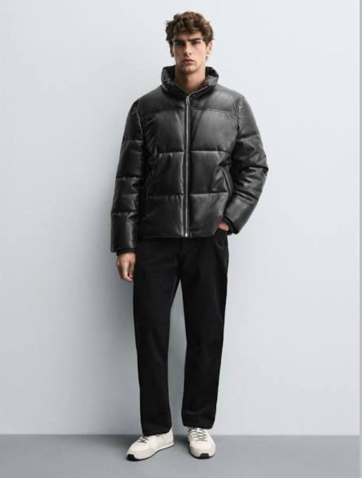 ZARA puffer leather
