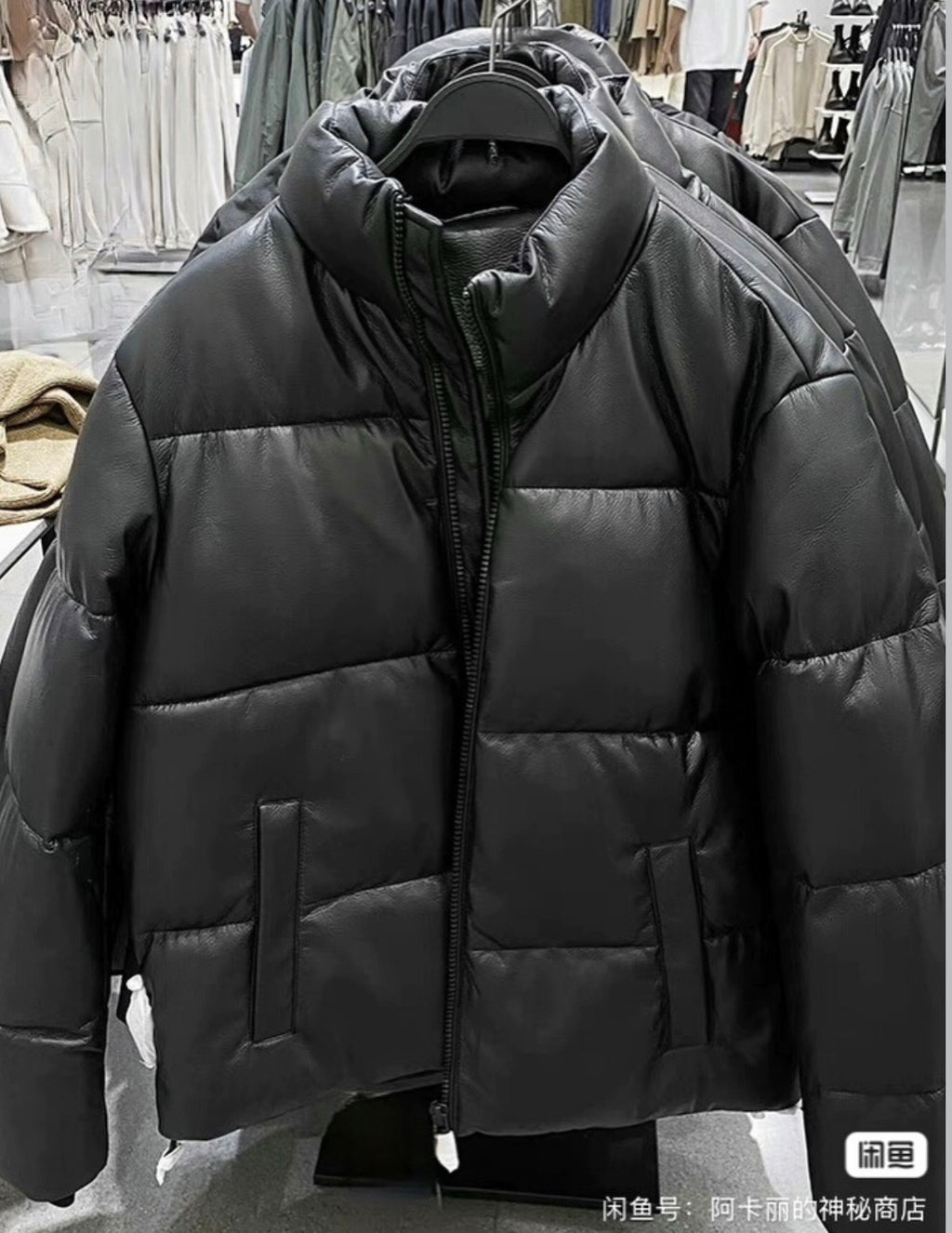 ZARA puffer leather