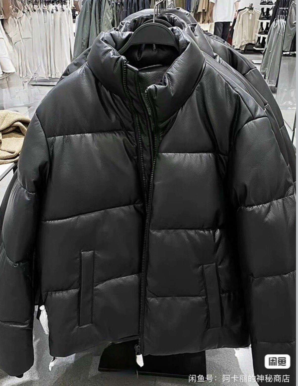 ZARA puffer leather
