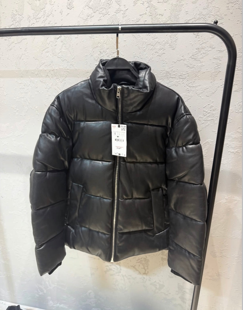 ZARA puffer leather