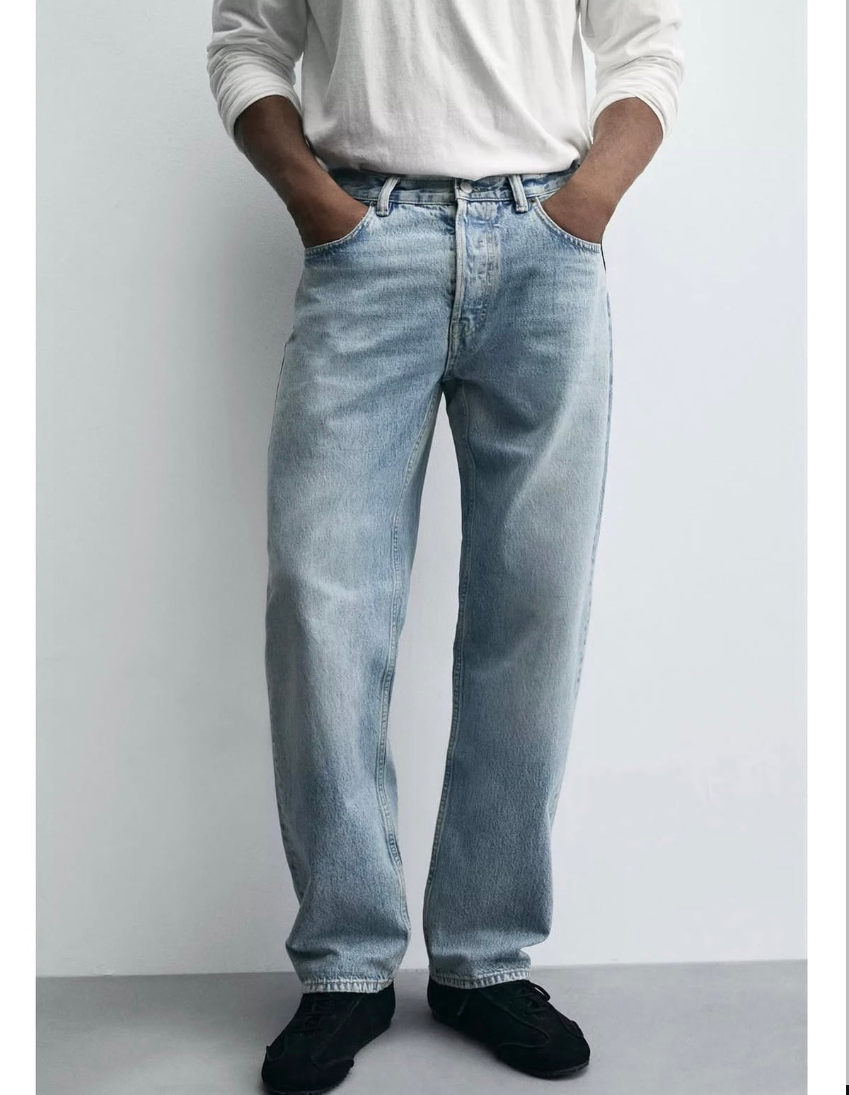 ZARA STRIGHT JEANS light blue