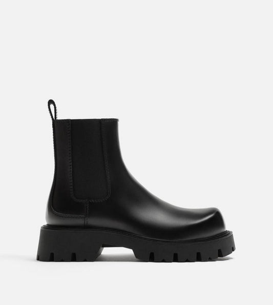 CHUNKY LEATHER CHELSEA BOOTS - ZARA