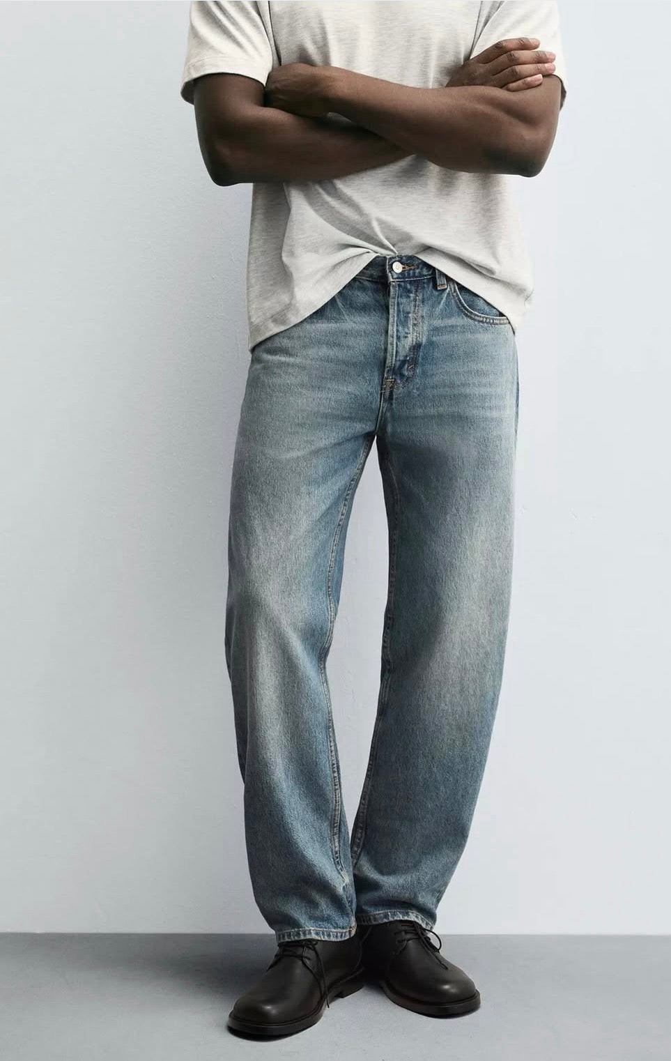 ZARA - Stright fit jeans  Washed Light Blue