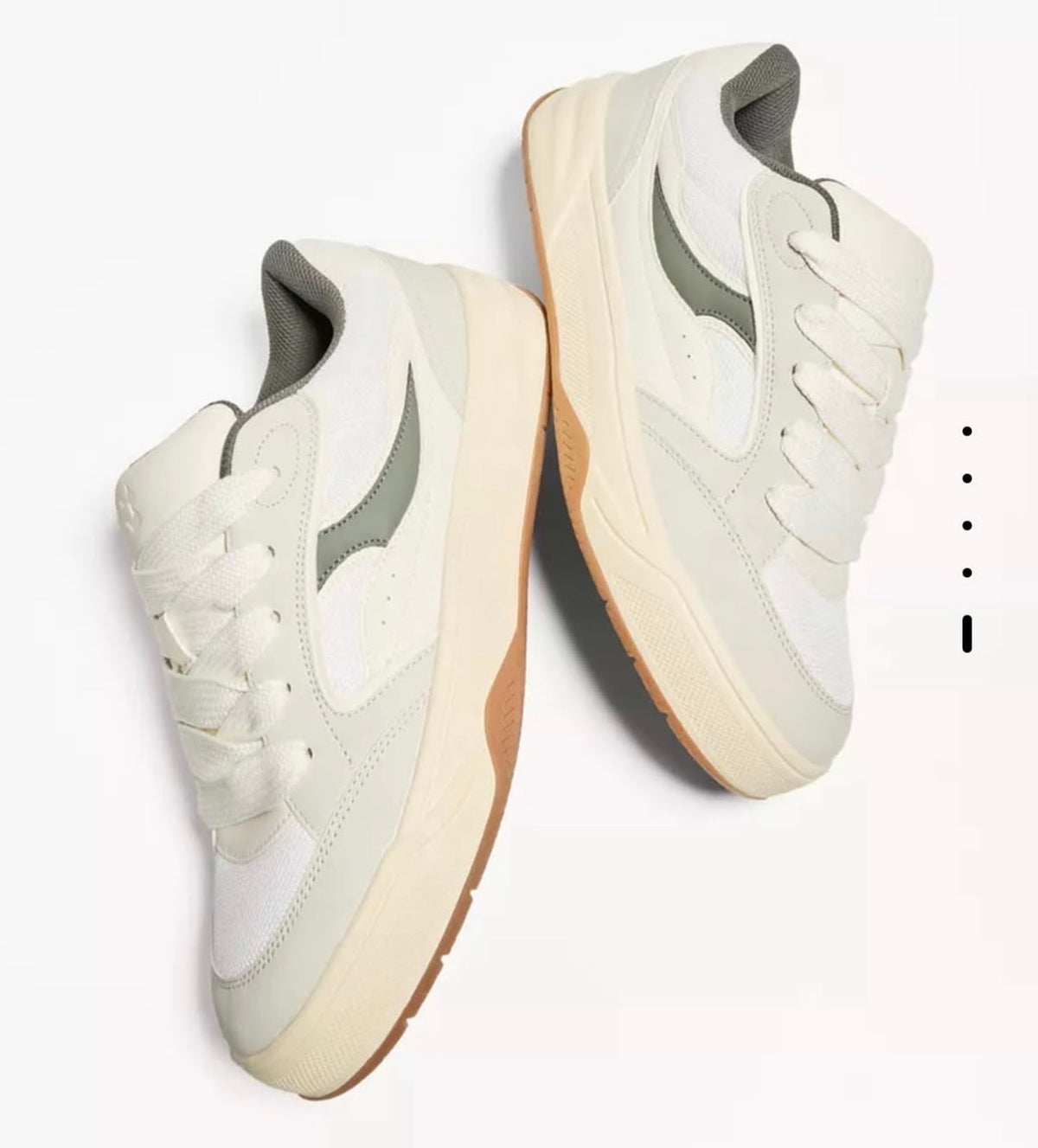 BERSHKA Street Court Sneakers – White Grey