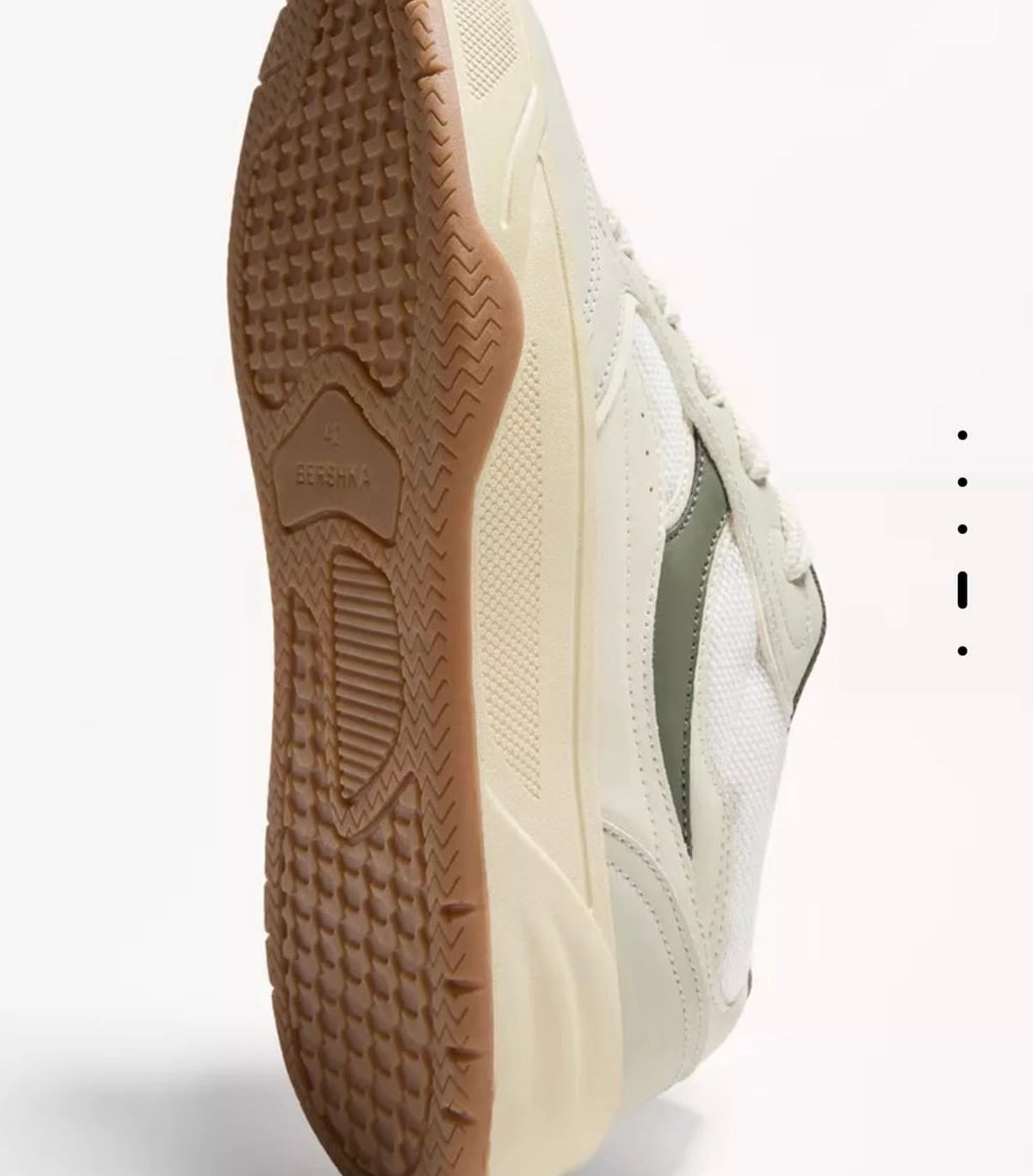 BERSHKA Street Court Sneakers – White Grey