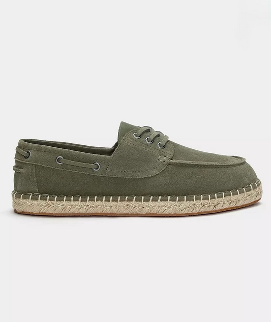 PULL&BEAR Monaco Suede Sneaker – Moss Green