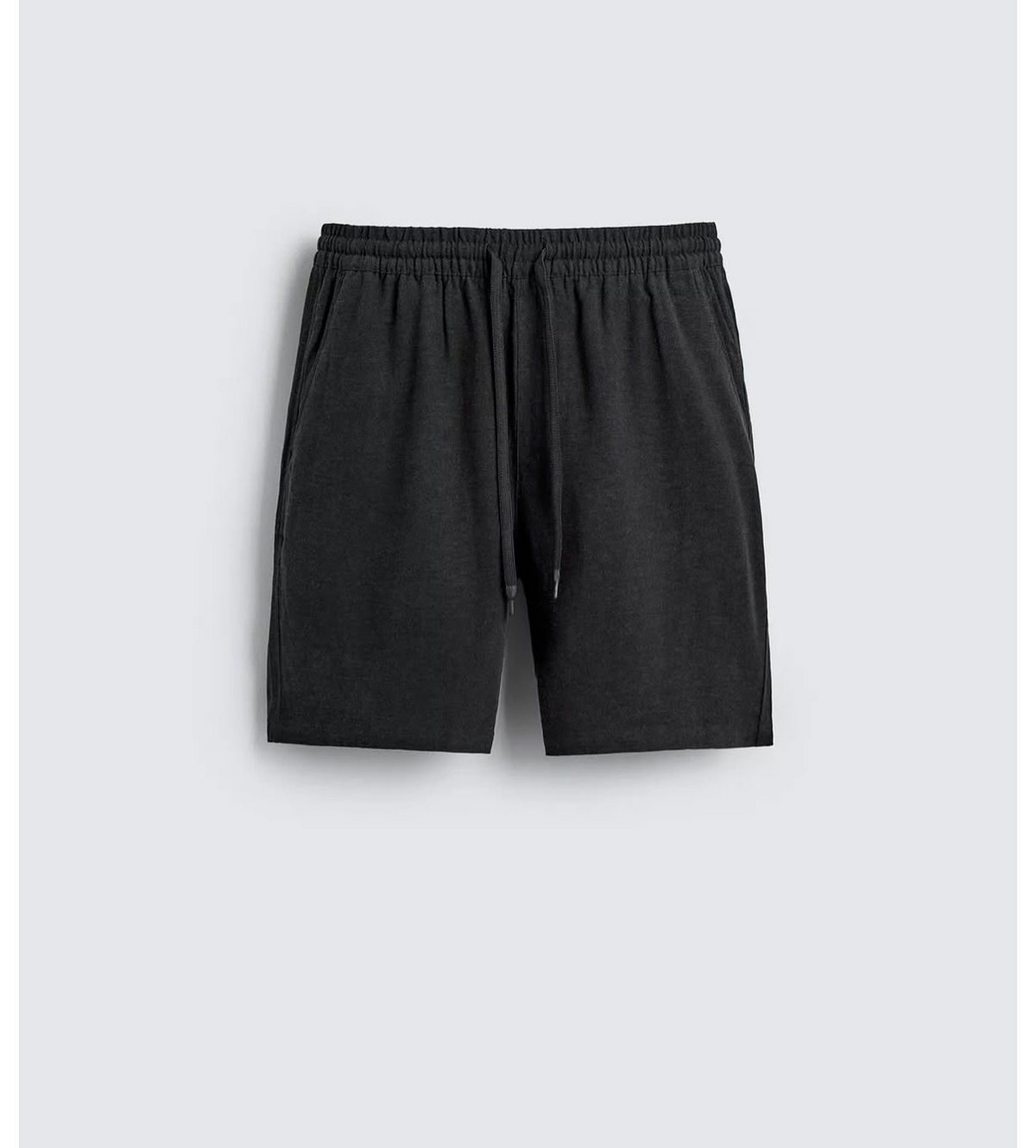 Zara Relaxed Fit Linen Shorts – Black