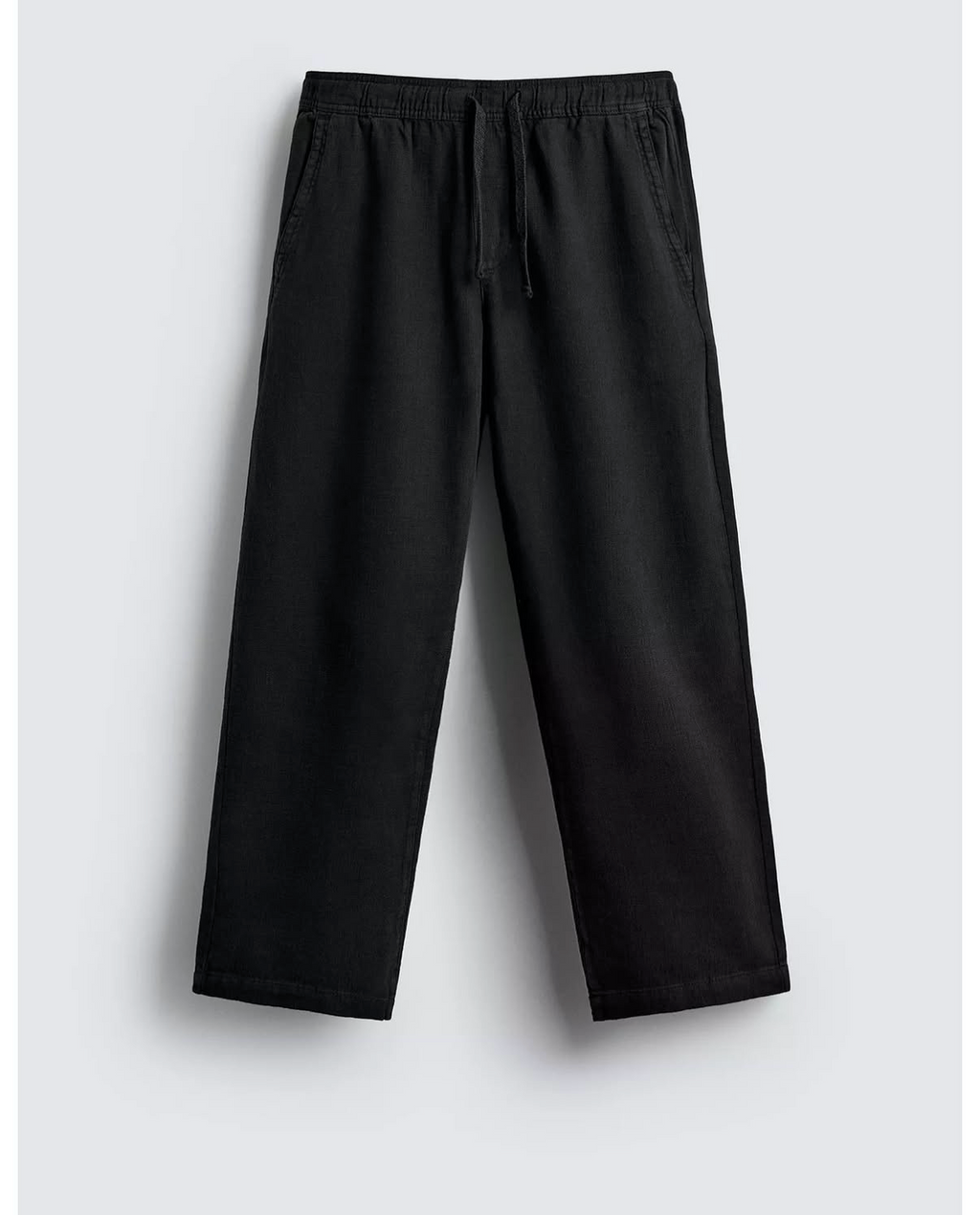 ZARA Cotton Linen Trousers – BLACK