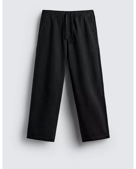 ZARA Linen Trousers – BLACK