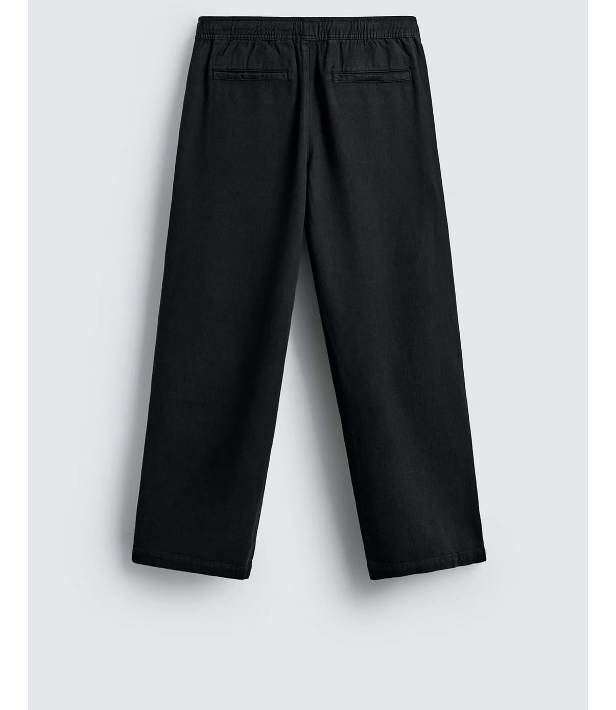 ZARA Cotton Linen Trousers – BLACK