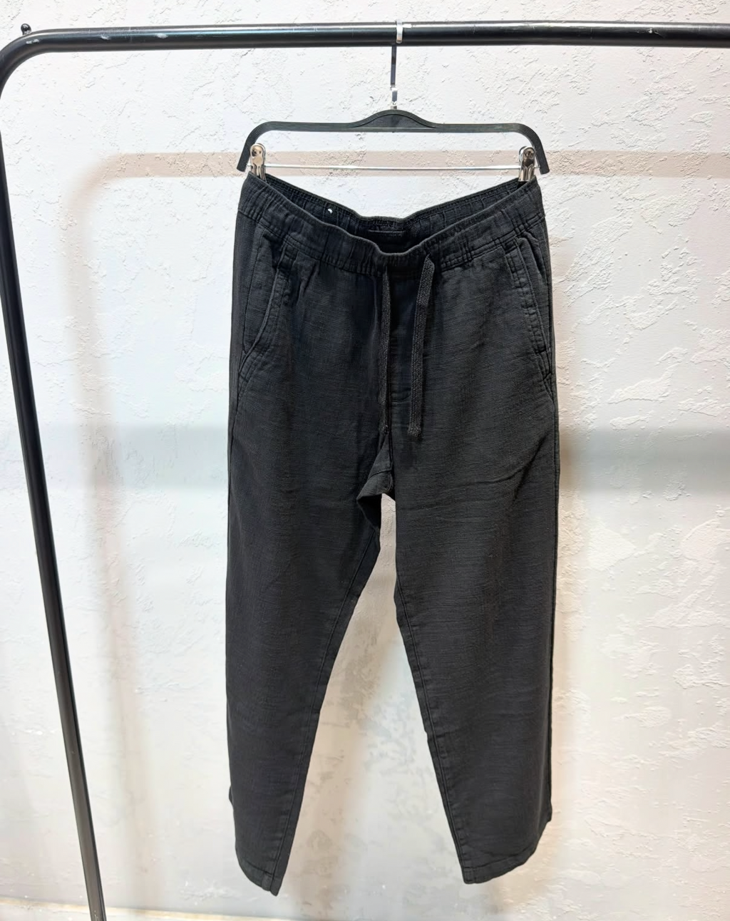 ZARA Cotton Linen Trousers – BLACK
