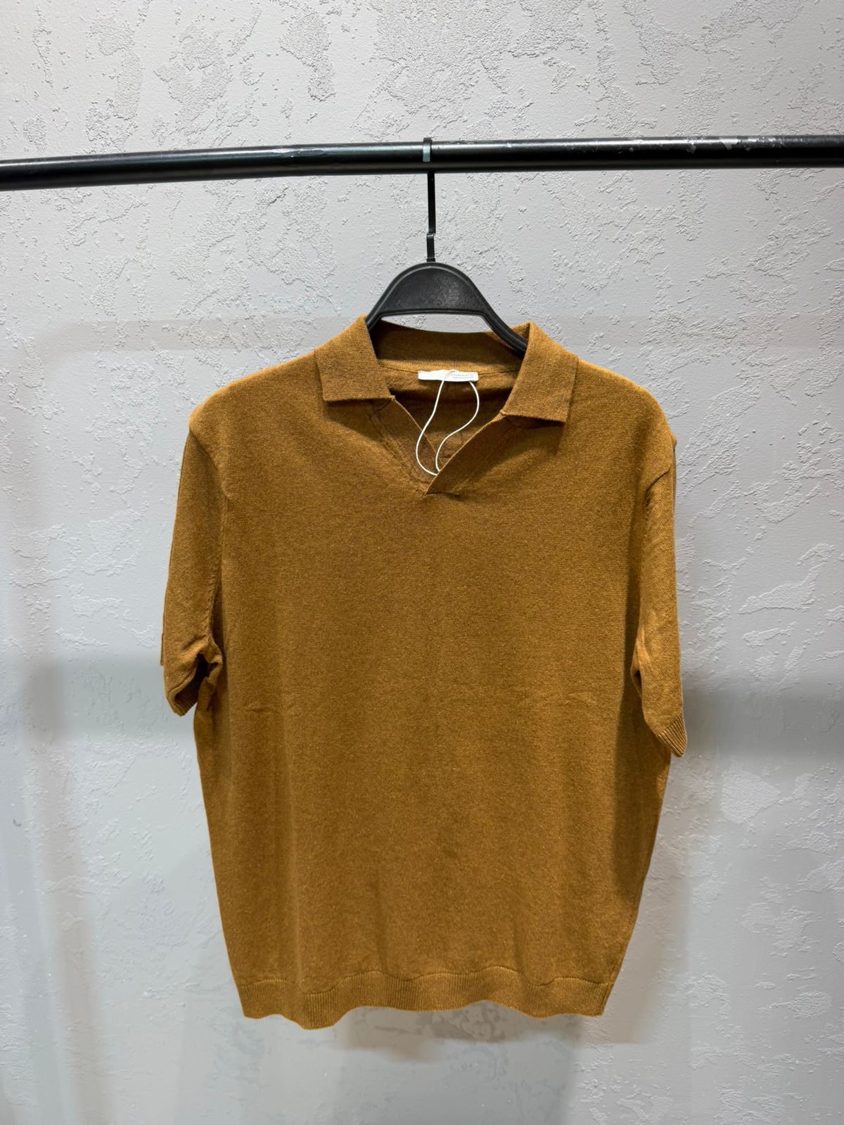 ZARA Heritage Knit Polo – Brown