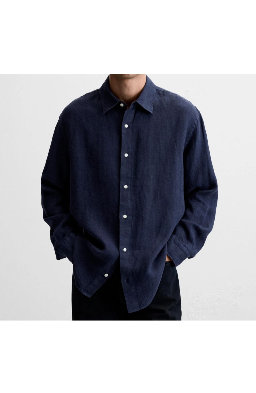 ZARA Riviera Linen Shirt – Midnight Black
