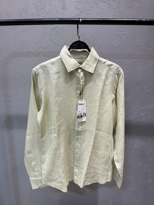 ZARA Riviera Linen Shirt – Sand Beige