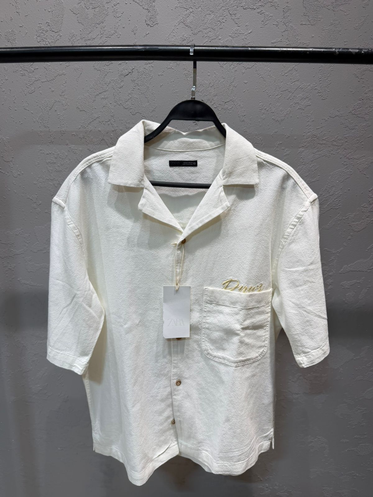 ZARA Camp Collar Shirt – Off White