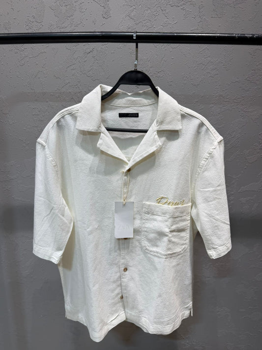 ZARA Camp Collar Shirt – Off White