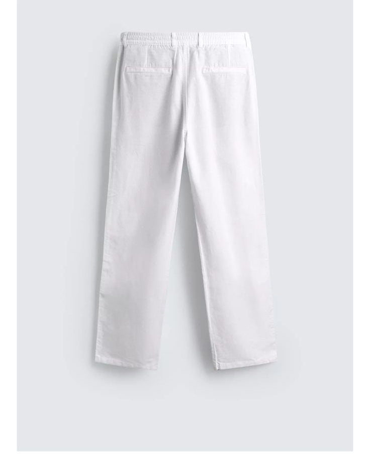 ZARA Riviera Cotton Linen Trousers – White