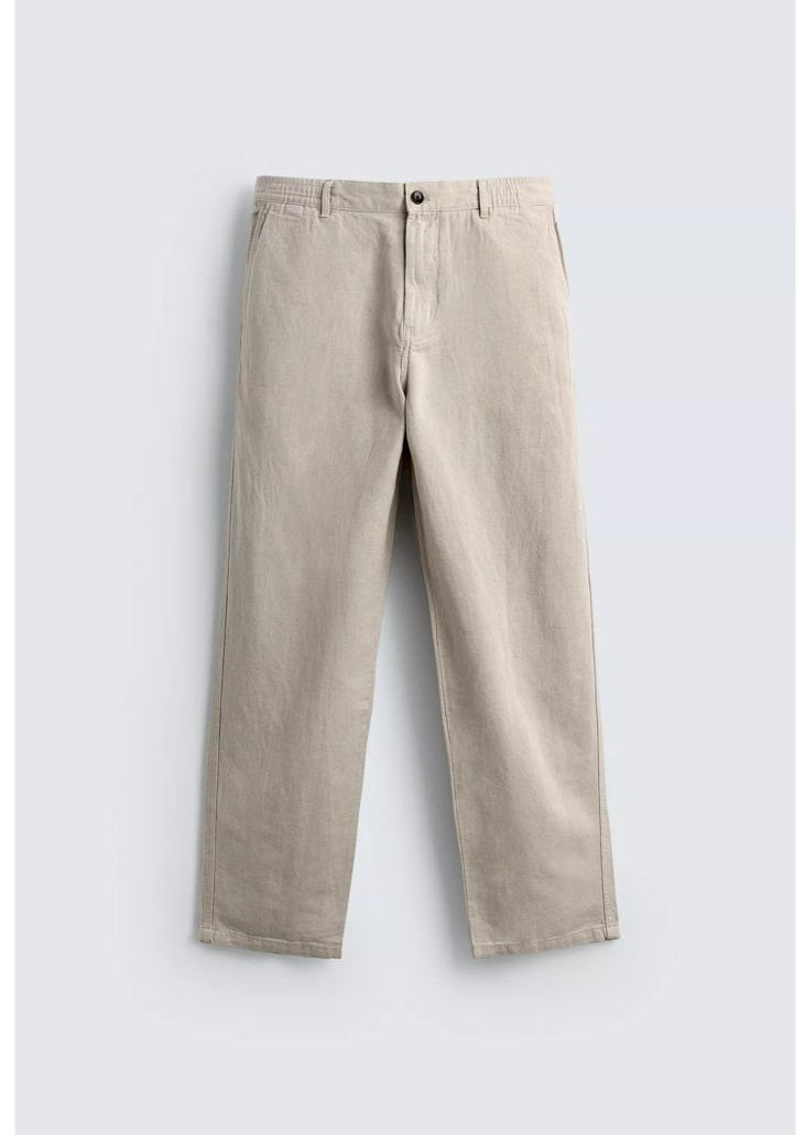 ZARA - COTTON LINEN TROUSERS