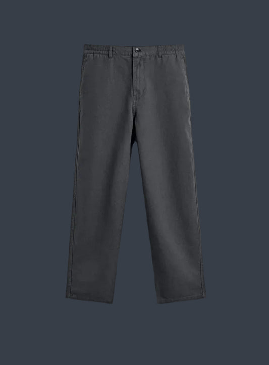 ZARA Riviera Cotton Linen Trousers – Charcoal Grey