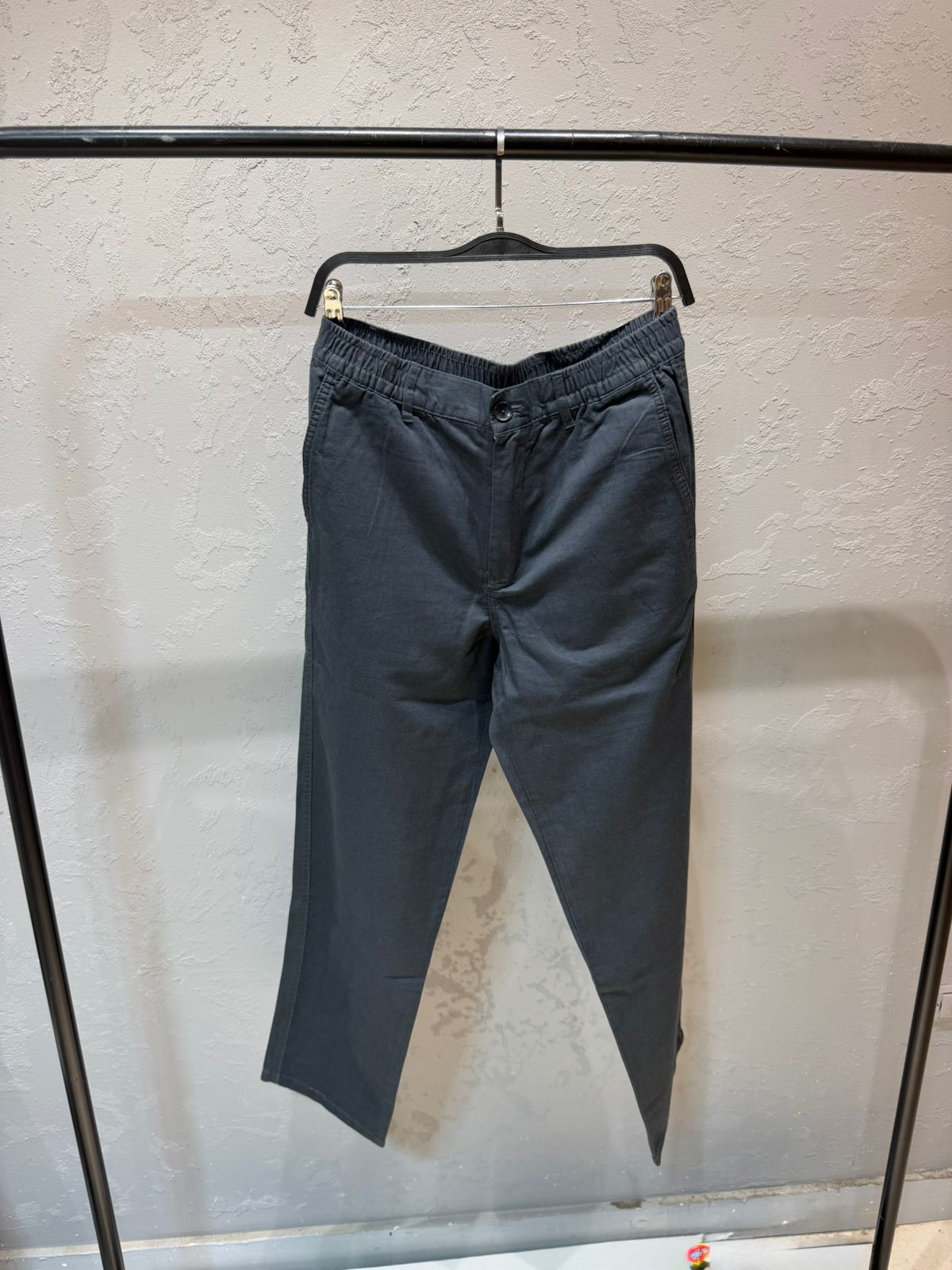 ZARA Riviera Cotton Linen Trousers – Charcoal Grey