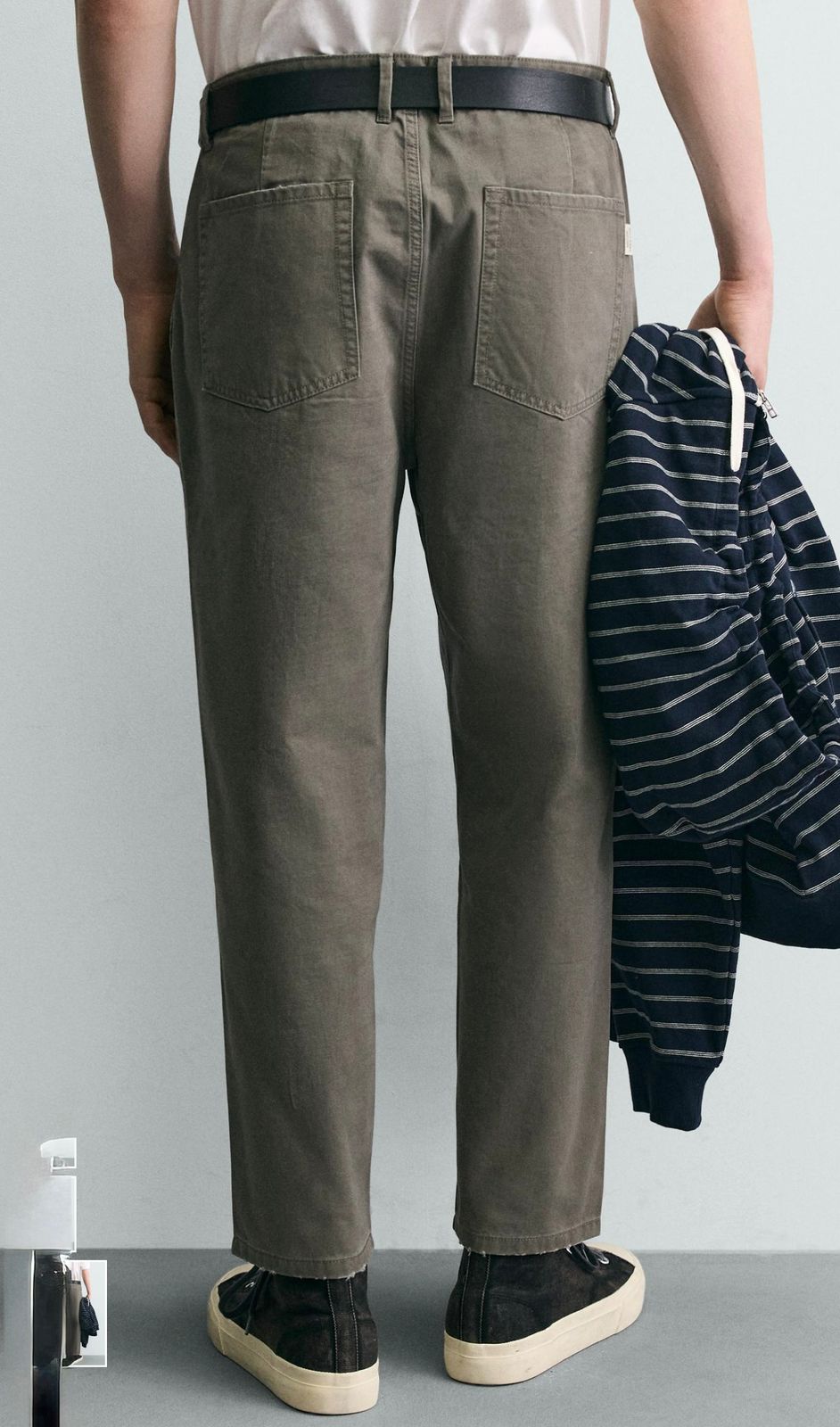 ZARA Milano Carrot Fit Trousers – Olive Stone