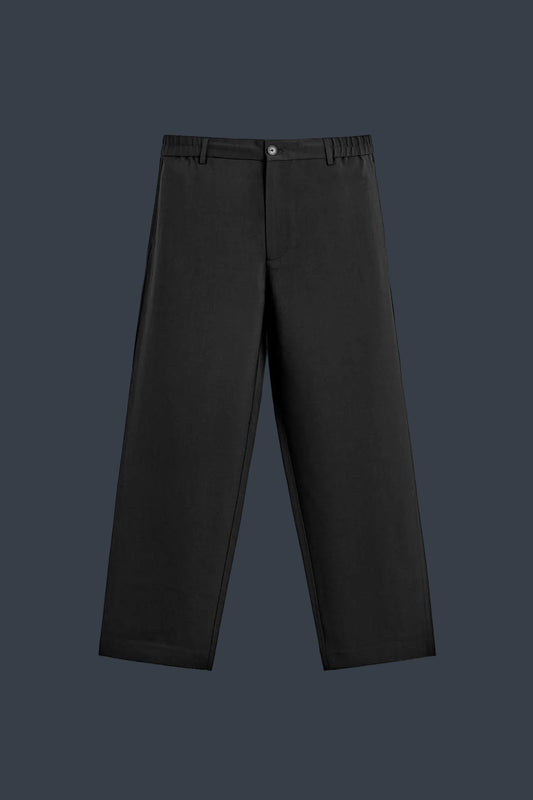 ZARA Tailored Drill Trousers – Black