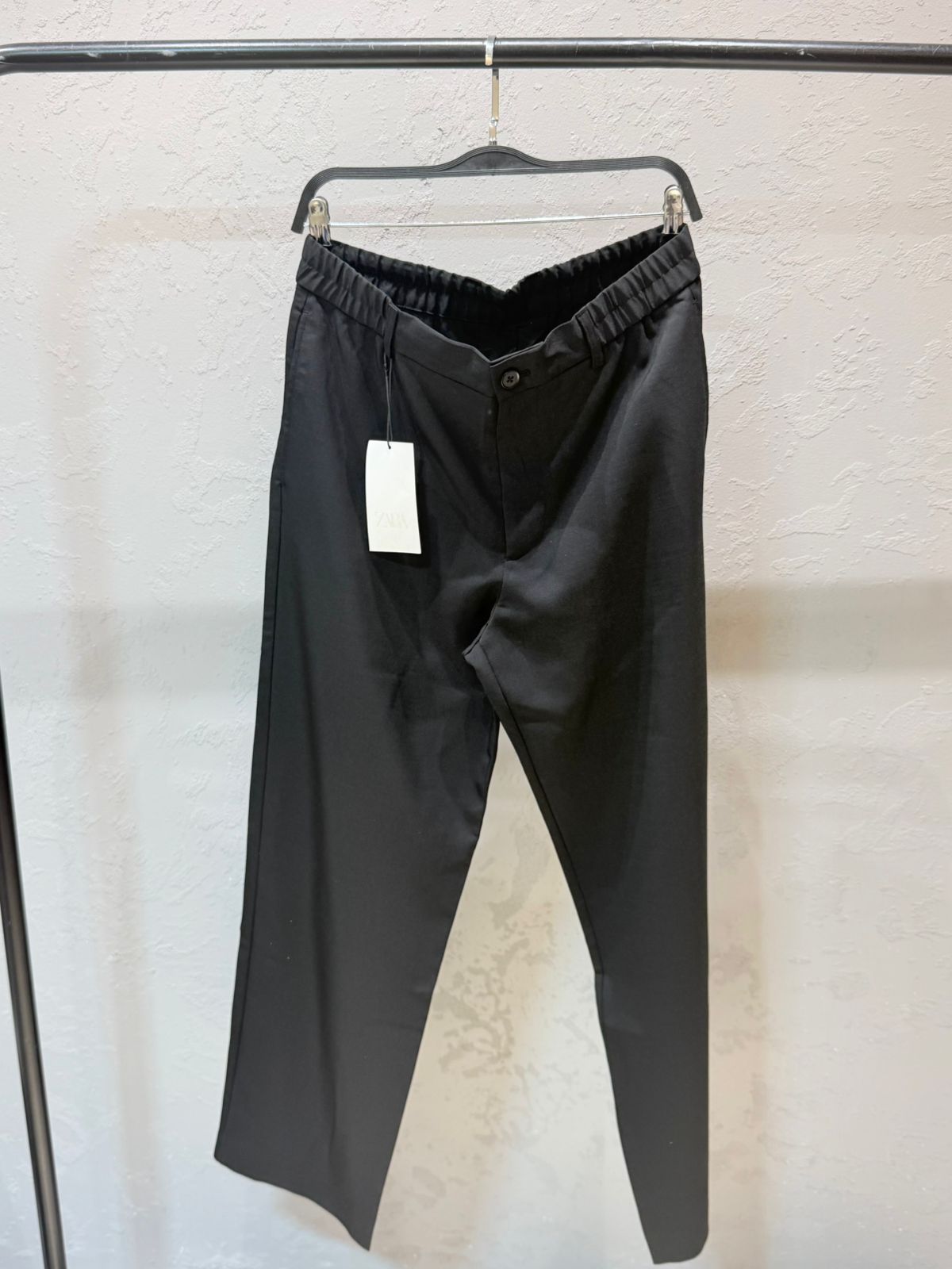 ZARA Tailored Drill Trousers – Black
