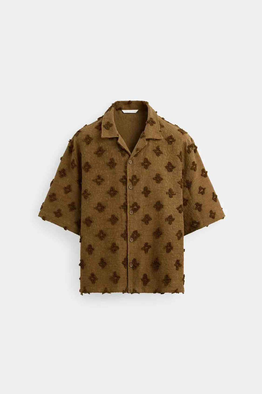 ZARA - Relaxed Fit Textured Jacquard Shirt