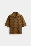 ZARA - Relaxed Fit Textured Jacquard Shirt