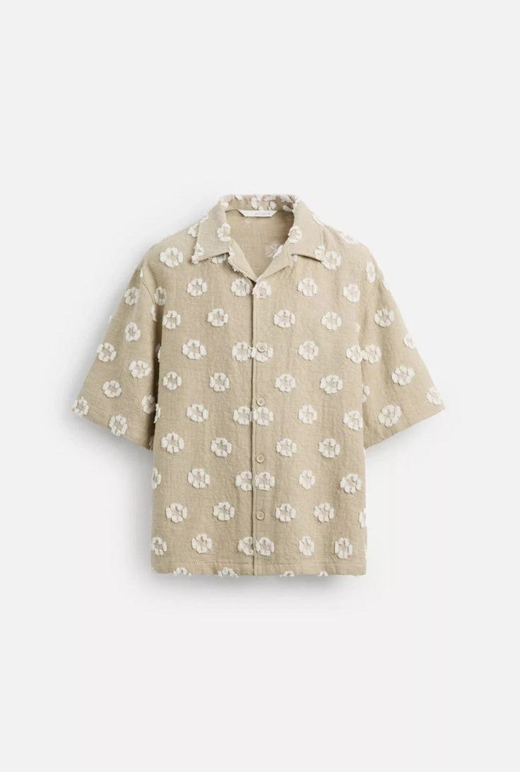ZARA - Relaxed Fit Textured Jacquard Shirt