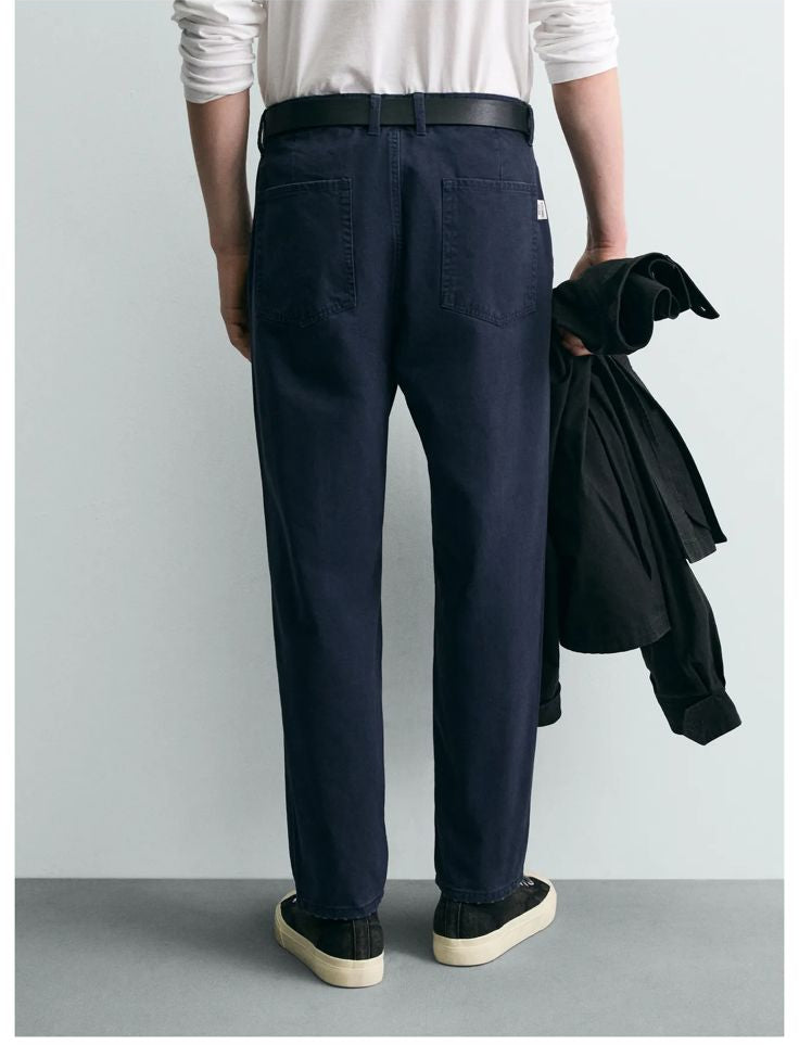 ZARA Milano Carrot Fit Trousers – Deep Navy