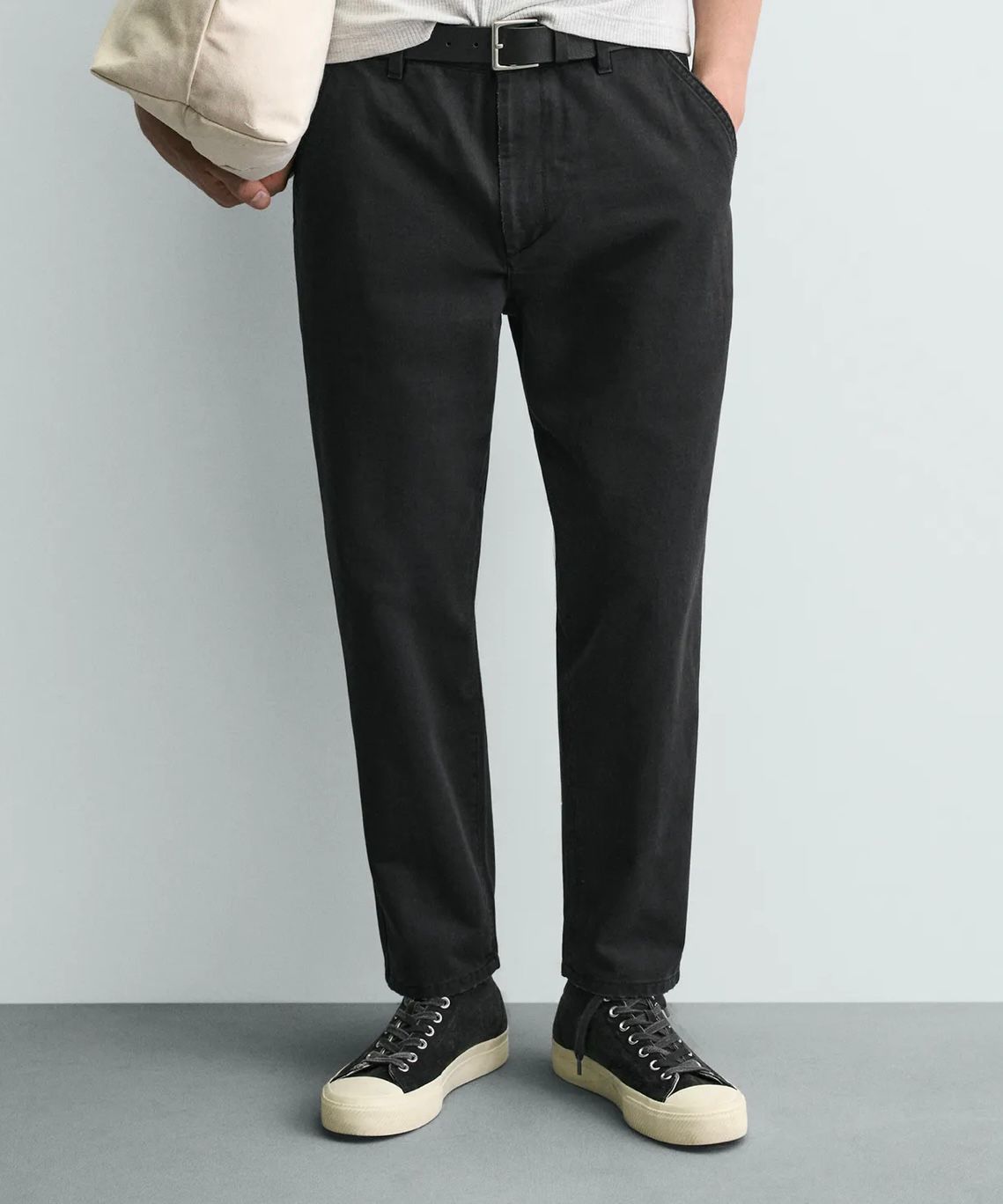 ZARA Milano Carrot Fit Trousers – Midnight Black